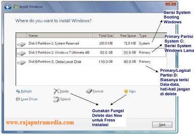 cara install windows 7 ultimate