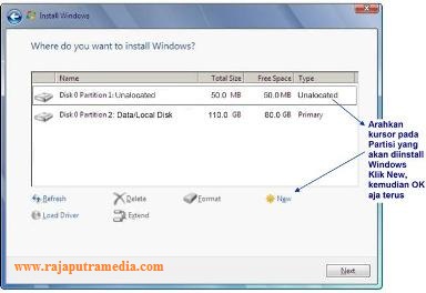 cara install windows 7 ultimate