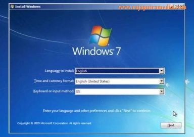 cara install windows 7 ultimate
