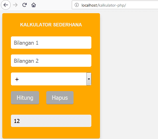 cara membuat kalkulator dengan php mysql