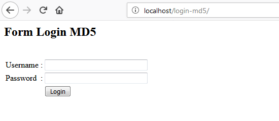 cara membuat login md5 dengan php mysql