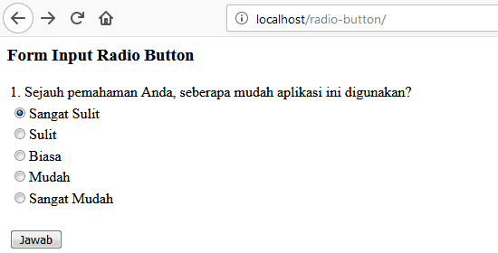 cara membuat radio button di php mysql