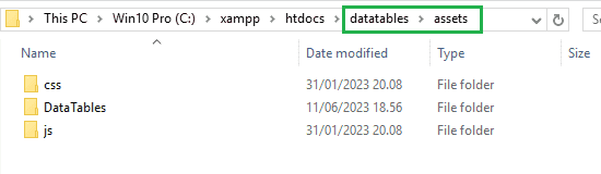 cara menampilkan data menggunakan datatables