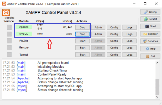 cara menjalankan web server apache dengan xampp