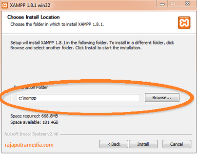 cara instal web server xampp