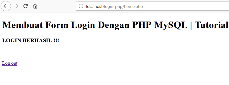 membuat form login dengan php mysql