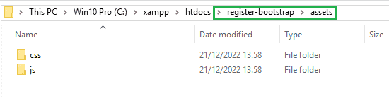membuat form register dengan bootstrap