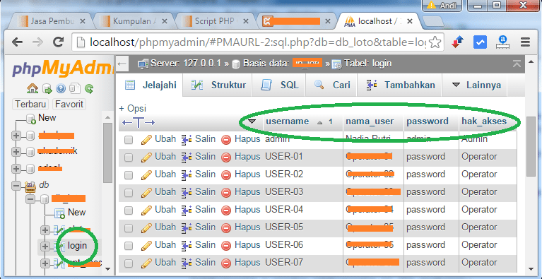 script php ganti password