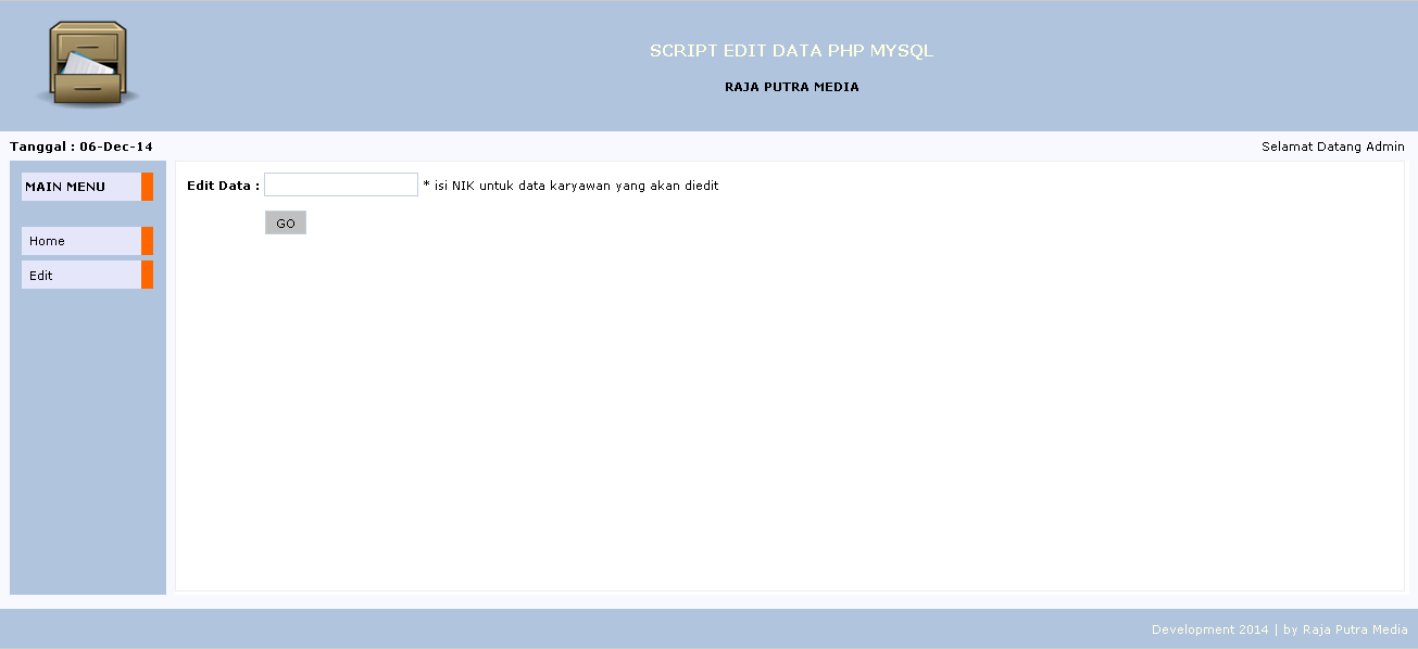 script php update database mysql
