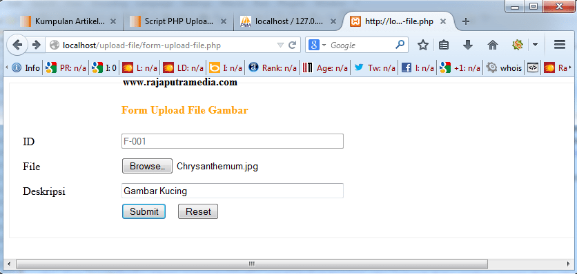 script php upload file gambar image foto
