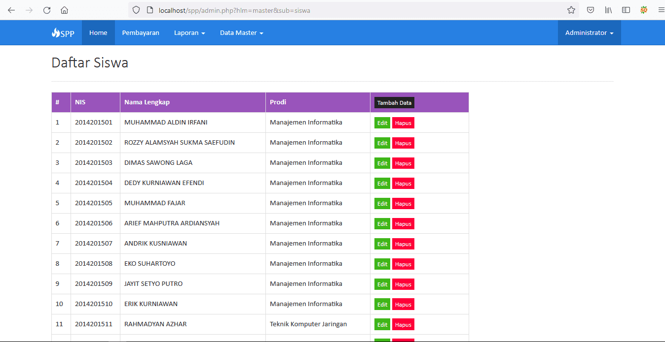 source code aplikasi pembayaran spp berbasis web