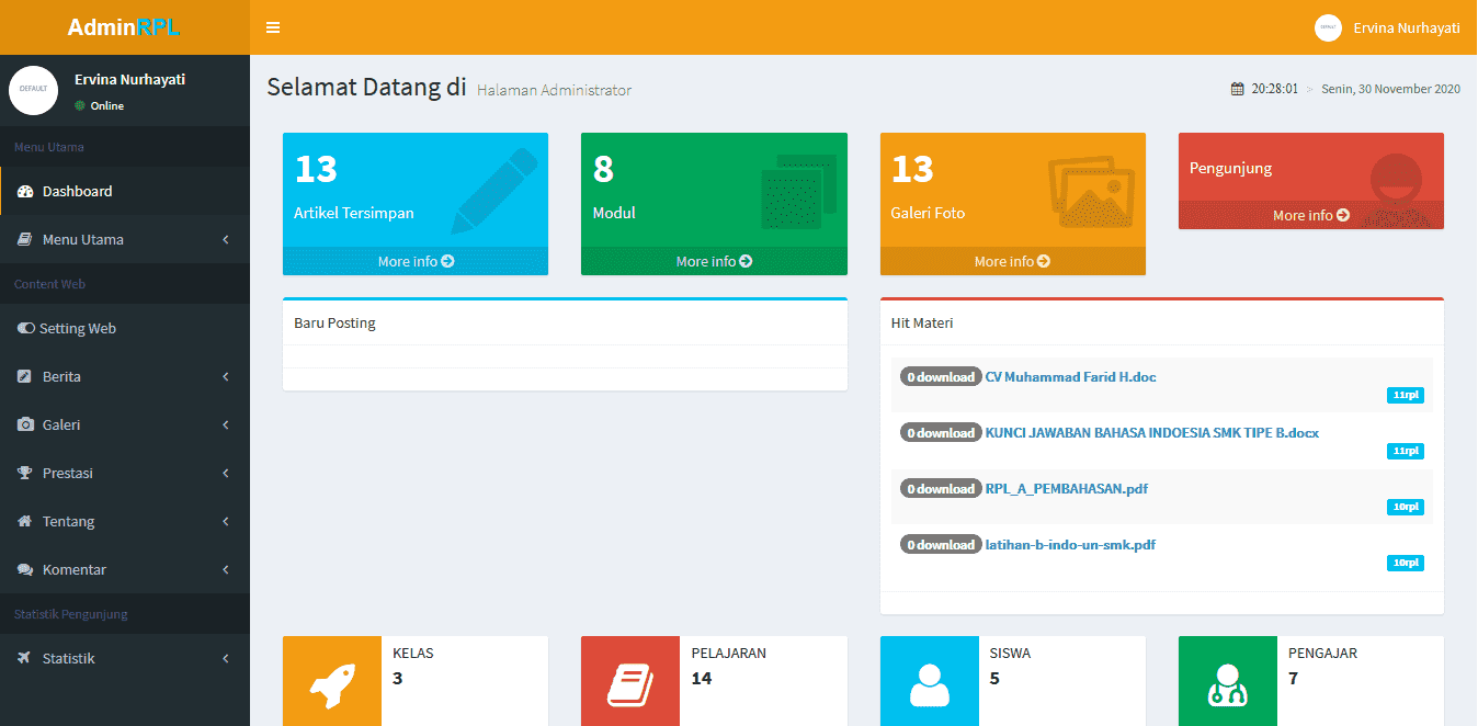 source code website sekolah php mysql